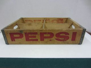 Vintage 4 - 66 Wooden Soda Crate Pepsi - Cola Wood Box Portland,  Oregon 24 Bottles