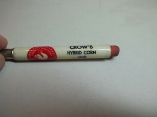 Crow ' s Hybrid Corn Walter Fuhrman Cleghorn Iowa Advertising Bullet Pencil 3