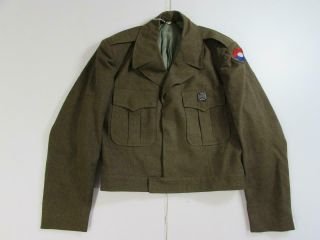 Vtg 50s 1953 Date Us Army 9th Infantry Patch Eisenhower Ike Jacket Sz 40r