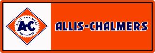 Allis Chalmers Dealer Style Metal Sign: 6 " X 18 " Long - Ships