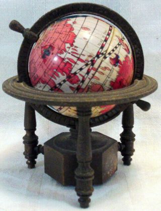 Vintage Spinning Globe Novelty Pencil Sharpener Miniature Size For Dollhouse