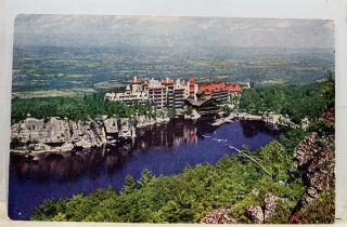 York Ny Lake Mohonk Mountain House Sky Top Path Postcard Old Vintage Card Pc