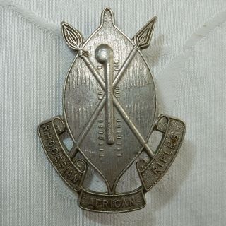 Fine Rhodesian African Rifles Military Cap Badge - South Africa Zar