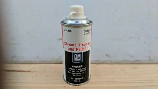 Vintage Gm Chrome Cleaner And Polish Cone Top Sample Can Full
