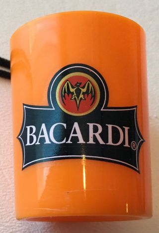 25 Plastic Bacardi Shot Glasses With String For Hanging Around Neck