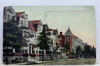 Pennsylvania Pa Allentown Turner Street East Postcard Old Vintage Card View Post