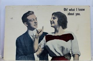 Greetings What I Know About You Postcard Old Vintage Card View Standard Souvenir