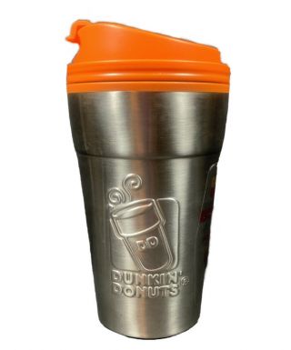 Dunkin Donuts 2012 Stainless Steel Travel Tumbler Cup - 14 Oz With Tag