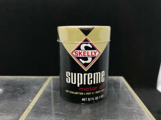 Vintage Skelly Supreme Oil Can Matchbook