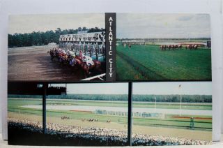 Jersey Nj Atlantic City Race Course Seashore Resort Postcard Old Vintage Pc