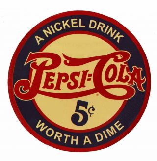 Pepsi Cola Vintage Style Round Retro Metal Tin Sign 12 "