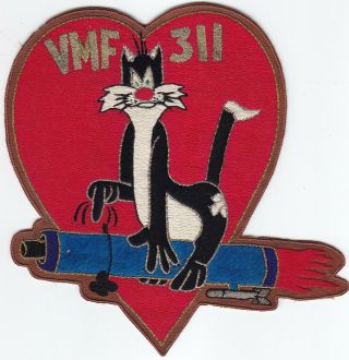 Outstanding Kw Usmc Vmf - 311 Fighter Squadron Patch - Japanese - Made,