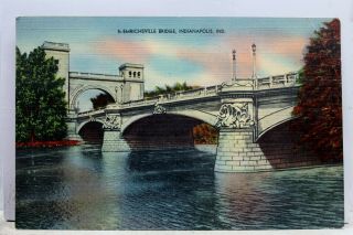 Indiana In Indianapolis Emrichsville Bridge Postcard Old Vintage Card View Post