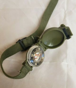 Vintage 1952 Korean War Us Army Model 1949 Fee & Stem Wedel Wrist Compass