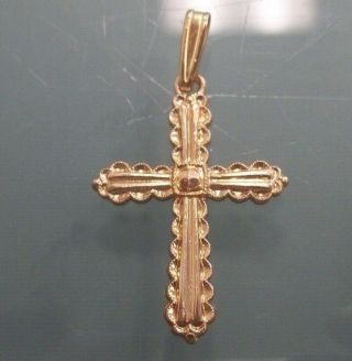 Vintage Fancy Cross Gold Filled Marked W.  Germany