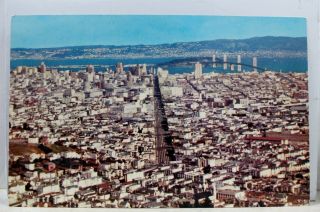 California Ca San Francisco Twin Peaks Panorama Postcard Old Vintage Card View