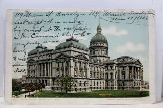 Indiana In Indianapolis State House Postcard Old Vintage Card View Standard Post