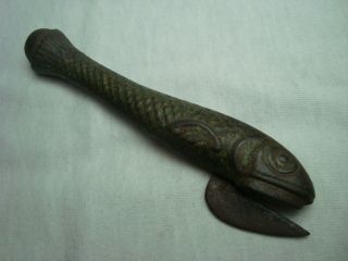 Antique Cast Iron Can Tin Opener Fish Shaped