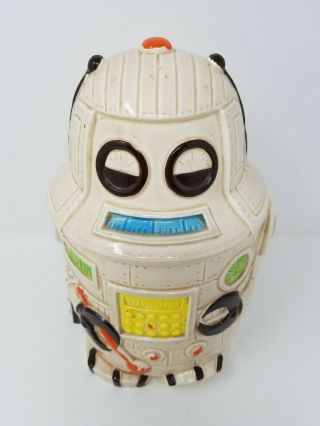 Made In Japan Ceramic ROBOT COOKIE JAR 1960 ' s Vintage Space age POP Culture 2