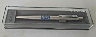 VINTAGE PEPSI COLA PARKER BALL PEN WITH BOX MADE IN ENGLAND 2