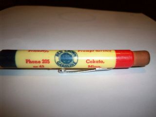 1930s Red Crown Gasoline Standard Oil Advertising Bullet Pencil Cokato Minnesota