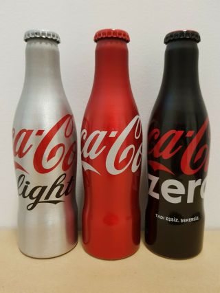 3 Coke Bottles Coca - Cola " Regular - Light - Zero " (turkey) 2015