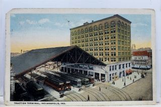 Indiana In Indianapolis Traction Terminal Postcard Old Vintage Card View Post Pc