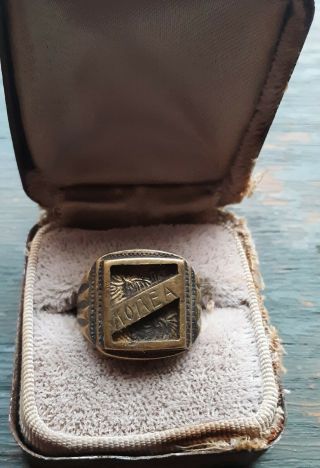 Vintage Brass Korea Trench Art Korean War Military Sweatheart Heart Ring