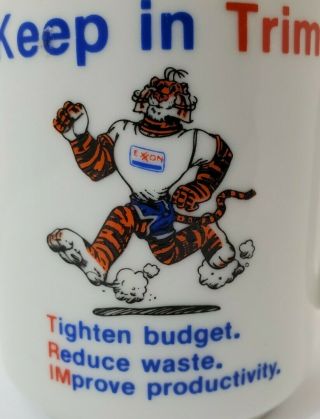 Vintage Exxon Company USA Coffee Cup/Mug - Tiger Mascot - Keep In Trim 2