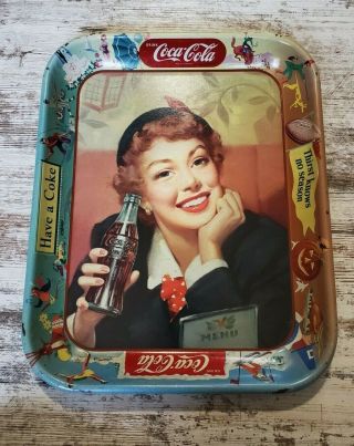 1953 Coca Cola Tray Serving Thirst Knows No Season
