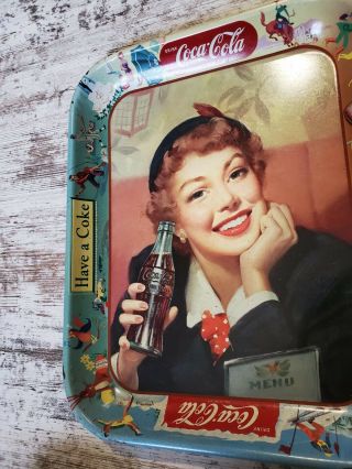 1953 Coca Cola Tray Serving THIRST KNOWS NO SEASON 3