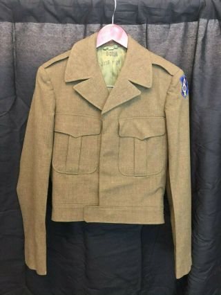 Vtg 1951 Post Ww2 Korean War Wool Ike Jacket 8th Infantry Army Size 34l