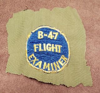 Vintage Boeing B - 47 Stratojet Bomber Flight Examiner Patch / Pilot Trainer Usaf