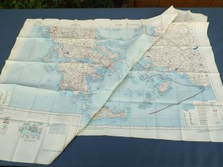 Cold War Period Raf " Silk " Escape And Evasion Map Of Aegean,  Bulgaria,  Turkey