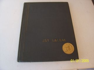 ☆ Uss Salem Ca - 139 Med Deployment Cruise Book Year Log 1952 - U S Navy ☆