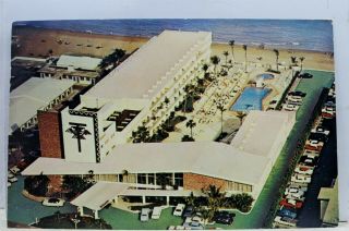 Florida Fl Miami Beach Thunderbird Resort Motel Postcard Old Vintage Card View