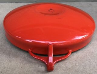 Vintage Dansk Kobenstyle Jens Quistgaard IHQ Large Red Enamel Paella 10” Pan 3