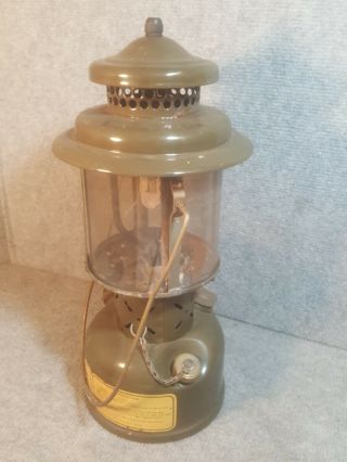 Vintage 1952 COLEMAN Lantern U.  S.  Army Military Gasoline Leaded Fuel Olive Drab 3