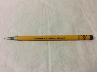 Vintage Sunoco Gas & Oil Mechanical Pencil From Gettinger’s Sunoco Station