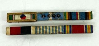 Vintage Korean War Us Military Mounted Ribbons