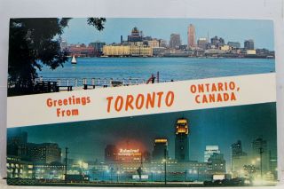 Canada Ontario Toronto Greetings Postcard Old Vintage Card View Standard Post Pc