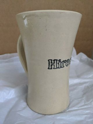Vintage Advertising Hires Root Beer Mug Stoneware Pottery 6 " Tall