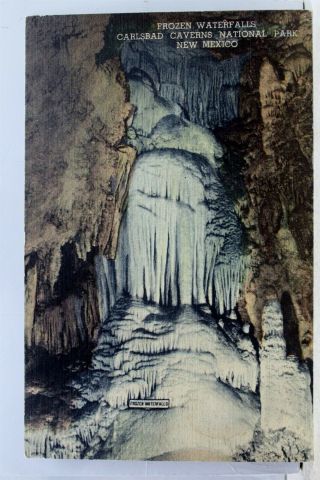 Mexico Nm Carlsbad Caverns National Park Frozen Waterfalls Postcard Old View