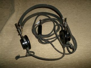 Us Army Vintage Telephonics Corp.  Type Th 37 Headphones N.  Y.  Cte 49016 300 - Z