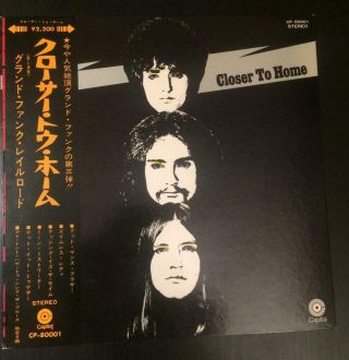 Grand Funk Closer To Home 1974 Japan Lp Obi Poster Alice Cooper Aerosmith Rush