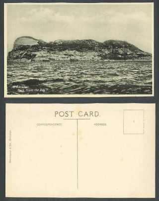 Gibraltar Old Postcard Rock From The Bay Ships Boats Harbour Panorama,  Benzaquen