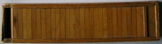 Vintage Wooden Roll Top Lid Pencil Case 9 " Long,  2 1/4 " Wide And 1 1/4 " High