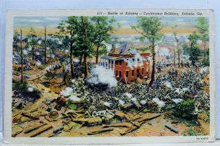 Georgia Ga Atlanta Cyclorama Building Battle Postcard Old Vintage Card View Post