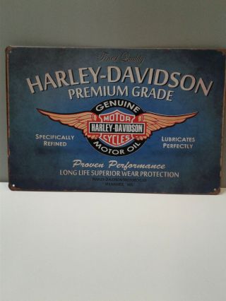 12 Inch Harley Davidson Motor Oil Sign