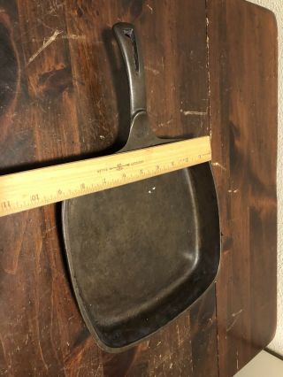 Vintage Cast Iron Square Skillet Made In Usa